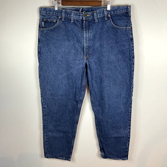 Mens Carhartt Bootcut Jeans Medium Wash Size 44 x 30 - Picture 1 of 5